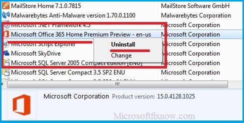 uninstall and reinstall microsoft office - Error code 30015-11